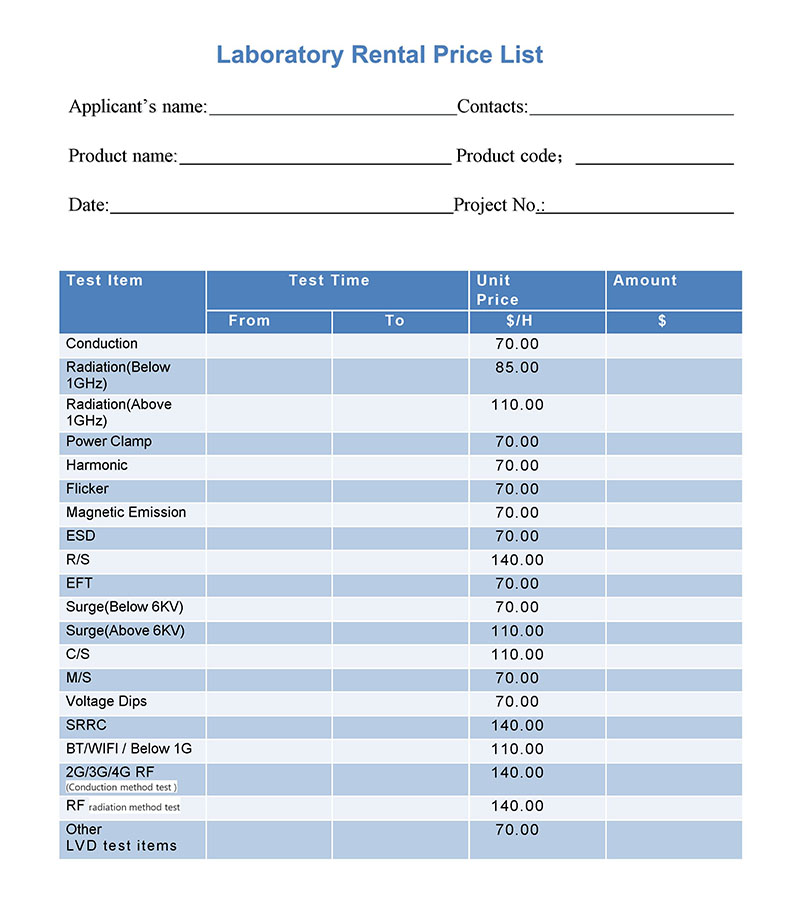 Laboratory Rental Service