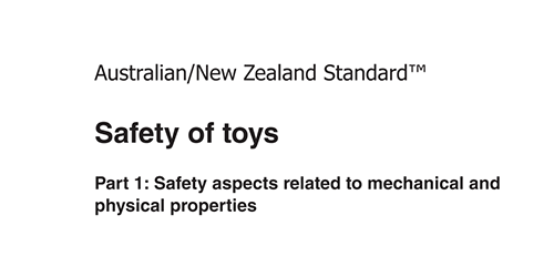 Specification of Australian Toy Testing